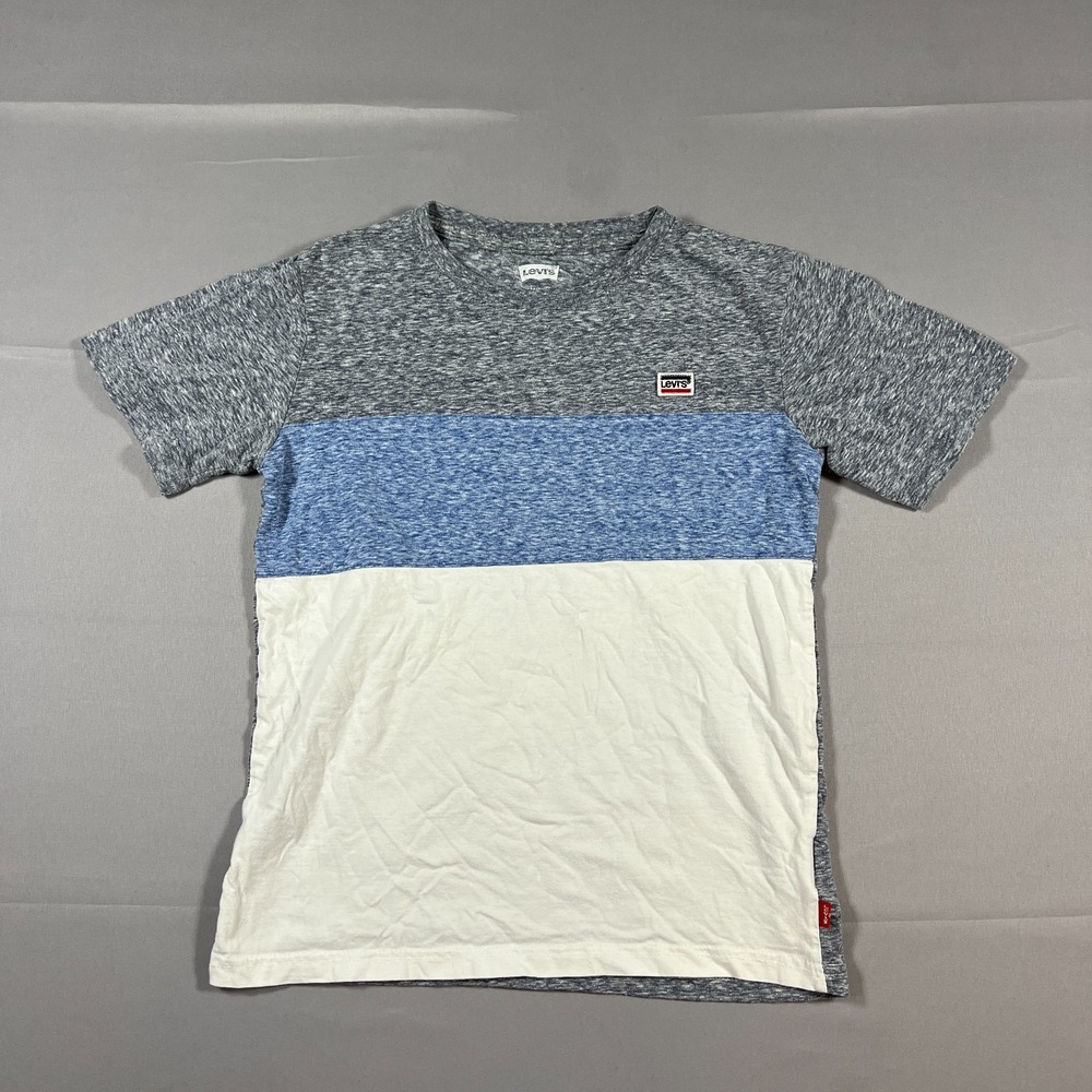 Levi's T Shirt Kids Medium Multi Colorblock Crew Neck Short Sleeve Pullover